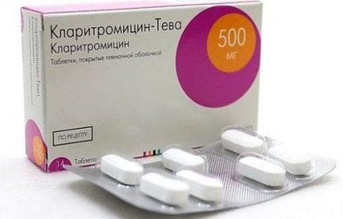 Tablety s klarithromycinem